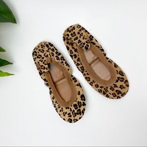 Yosi Samra Samara Calf Hair Classic Leather Foldable Ballet Flat Leopard 7
